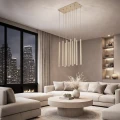 FERRO SABIA CHAMPAGNE LAMPA WISZĄCA 10XG9 LISTWA 11491 TK Lighting