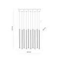 FERRO SABIA CHAMPAGNE LAMPA WISZĄCA 10XG9 LISTWA 11491 TK Lighting