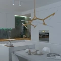 Lampa wisząca STICKS-10 złota ST-1001-10 gold Step into Design