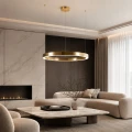 Lampa wisząca CIRCLE 80 LED mosiądz szczotkowany 80 cm ST-8848-80 brass Step into Design