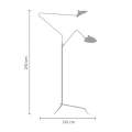 Lampa podłogowa CRANE-3F czarna 210 cm F8703 Step into Design