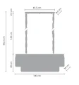 Lampa wisząca SPARKLE DOUBLE antracyt 100 cm MP0097B Step into Design