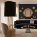 Lampa podłogowa FILO-2 czarno - złota 156 cm MF1236 Step into Design