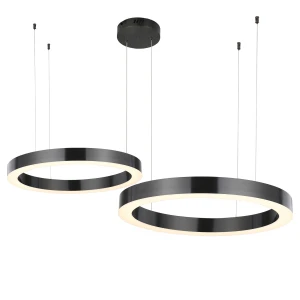 Lampa wisząca CIRCLE 60+80 LED tytanowa na 1 podsufitce ST-8848-60+80 black Step into Design