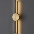 Lampa ścienna LED CENTRO czarny i mosiądz 122 cm - elegancki kinkiet ST-B3327-L Step into Design