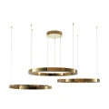 Lampa wisząca CIRCLE 60+80+100 LED złoty połysk na 1 podsufitce DN924-60+80+100 gold Step into Design