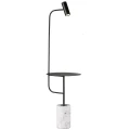 Lampa podłogowa ze stolikiem VINCENT czarna 146 cm ST-7027F black Step into Design