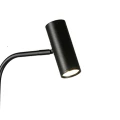 Lampa podłogowa ze stolikiem VINCENT czarna 146 cm ST-7027F black Step into Design