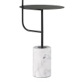 Lampa podłogowa ze stolikiem VINCENT czarna 146 cm ST-7027F black Step into Design