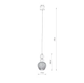 Lampa wisząca CORALS szklany klosz ceramika 11974 Nowodvorski