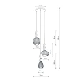 Lampa wisząca CORALS szklano-ceramiczne klosze gwint 3xE27 do salonu 11975 Nowodvorski