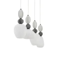 Lampa wisząca CORALS zwisy na listwie dekoracyjne klosze 4xE27 do salonu 11976 Nowodvorski