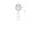 Lampa stołowa CORALS do sypialni szklany klosz ceramika 11978 Nowodvorski
