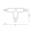 Łącznik Lampy Track Light Czarny 3 Circuit Typ: T UL ML7094 EKO-LIGHT