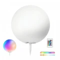 Kula lampa ogrodowa solarna 40cm 5W barwa ciepła + RGB z pilotem