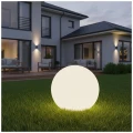Kula lampa ogrodowa solarna 40cm 5W barwa ciepła + RGB z pilotem
