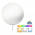 Kula lampa ogrodowa solarna 40cm 5W barwa ciepła + RGB z pilotem