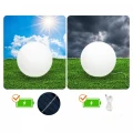 Kula lampa ogrodowa solarna 40cm 5W barwa ciepła + RGB z pilotem