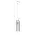 Lampa wisząca Piega 1 Bursztynowa 1xE14 LP-939/1P amber Light Prestige