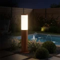 Lampa zewnętrzna słupek ogrodowy LIVIA  w kolorze drewna o stojąca 50cm E27 - 338082 Goldlux