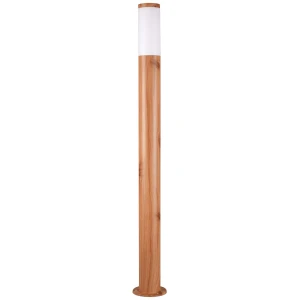 Lampa zewnętrzna słupek ogrodowy LIVIA w kolorze drewna stojąca 100cm E27 - 338099 Goldlux