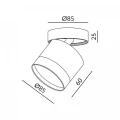Lampa natynkowa spot czarny OH12 F 1xGX53 Kobi