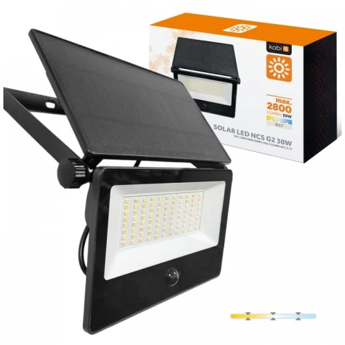 Naświetlacz solarny LED NCS G2 30W 3CCT IP54 czarny Kobi