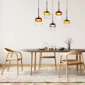 GLAXI lampa wisząca czarny 5x9W GX53 klosz bezb.+dym. br. żółty            35-50434 Candellux