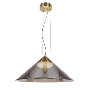 PRESTO 50 lampa wisząca satynowy złoty 1x10W GX53 klosz dymiony+biały 31-51059 Candellux