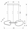 Lampa wisząca ANNELI elegancka – złota nieregularna forma 125 cm – designerska lampa salonu i jadalni LED 3000K 33-35639 Candellux