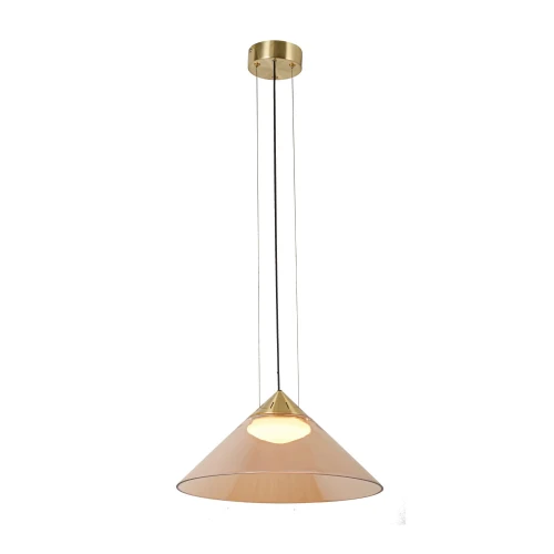 PRESTO 42 lampa wisząca satynowy złoty 1x10W GX53 klosz bursztynowy+biały 31-51042 Candellux