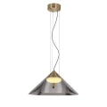 PRESTO 42 lampa wisząca satynowy złoty 1x10W GX53 klosz dymiony+biały 31-51066 Candellux