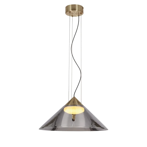 PRESTO 42 lampa wisząca satynowy złoty 1x10W GX53 klosz dymiony+biały 31-51066 Candellux