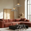 PRESTO 42 lampa wisząca satynowy złoty 1x10W GX53 klosz dymiony+biały 31-51066 Candellux