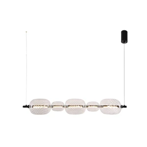 PLAYA lampa wisząca czarny pozioma 15W LED 3000K klosz bezbarwny 35-50526 Candellux