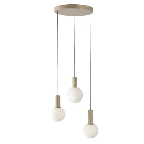 TESTA lampa wisząca talerz beżowa 3x10W G9 klosz biały 33-50908 Candellux