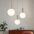 TESTA lampa wisząca talerz beżowa 3x10W G9 klosz biały 33-50908 Candellux