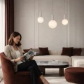 TESTA lampa wisząca beżowy 3x10W G9 klosz biały 33-51110 Candellux