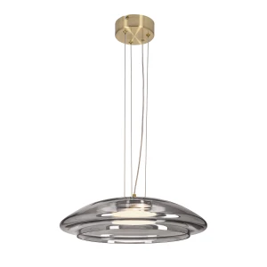 OMBRE 42 lampa wisząca satynowy złoty 1x10W GX53 klosz dymiony+biały 31-51097 Candellux