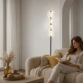 PLAYA lampa podłogowa czarny 15W LED 3000K klosz kula bezbarwny 54-50557 Candellux