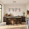 DENSO lampa wisząca czarny 4x5W G9 klosz dymiony+miedziany 34-51226 Candellux
