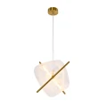 RELAX lampa wisząca kwadrat brązowy 15W LED 3000K klosz biały 31-50823 Candellux