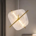 RELAX lampa wisząca kwadrat brązowy 15W LED 3000K klosz biały 31-50823 Candellux