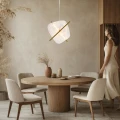 RELAX lampa wisząca kwadrat brązowy 15W LED 3000K klosz biały 31-50823 Candellux