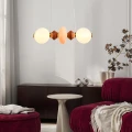 FLORES lampa wisząca mosiężny+brązowy+pomarańczowy poz.15W LED 3000K klosz biały 32-50663 Candellux