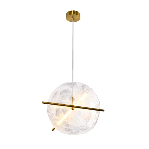 RELAX lampa wisząca okr. mosiężny 15W LED 3000K klosz biały 31-50816 Candellux