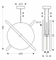 RELAX lampa wisząca okr. mosiężny 15W LED 3000K klosz biały 31-50816 Candellux