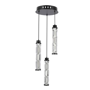 CORTE lampa wisząca talerz czarny matowy 25W LED 3000K klosz bezbarwny 33-50762 Candellux