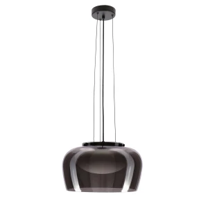 INSIEME 38 lampa wisząca czarny+chromowy 1x10W GX53 klosz dymiony+biały 31-50861 Candellux