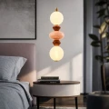 FLORES lampa wisząca mosiężny+brązowy+pomarańczowy 15W LED 3000K klosz biały 32-50656 Candellux